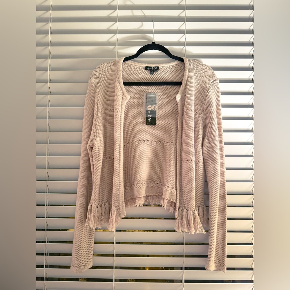 NWT MARBLE Cropped Cardigan Sweater